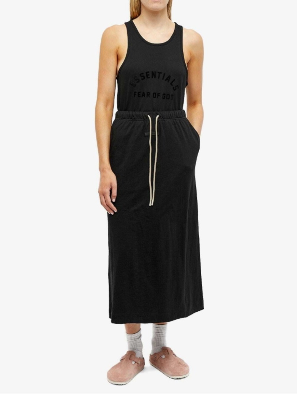 Fear of God ESSENTIALS Women's Jersey
Skirt in Black